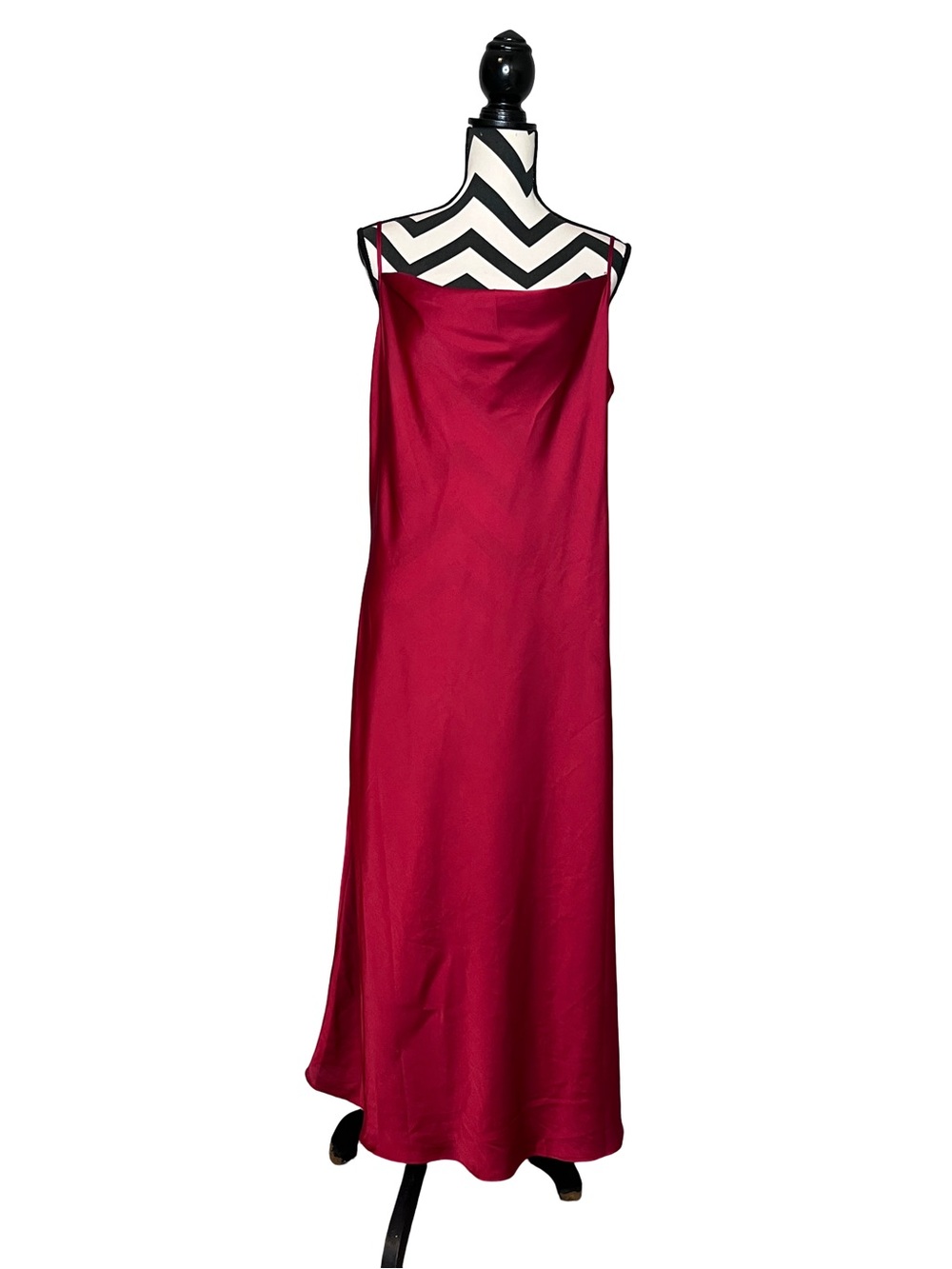 Tahari Y2K 90's Cowl Neck Satin Midi Slip Dress Sz XL